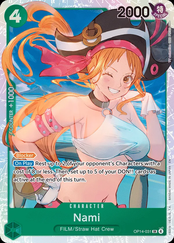 The Azure Sea's Seven 英語版 Nami OP14-031 カード表面