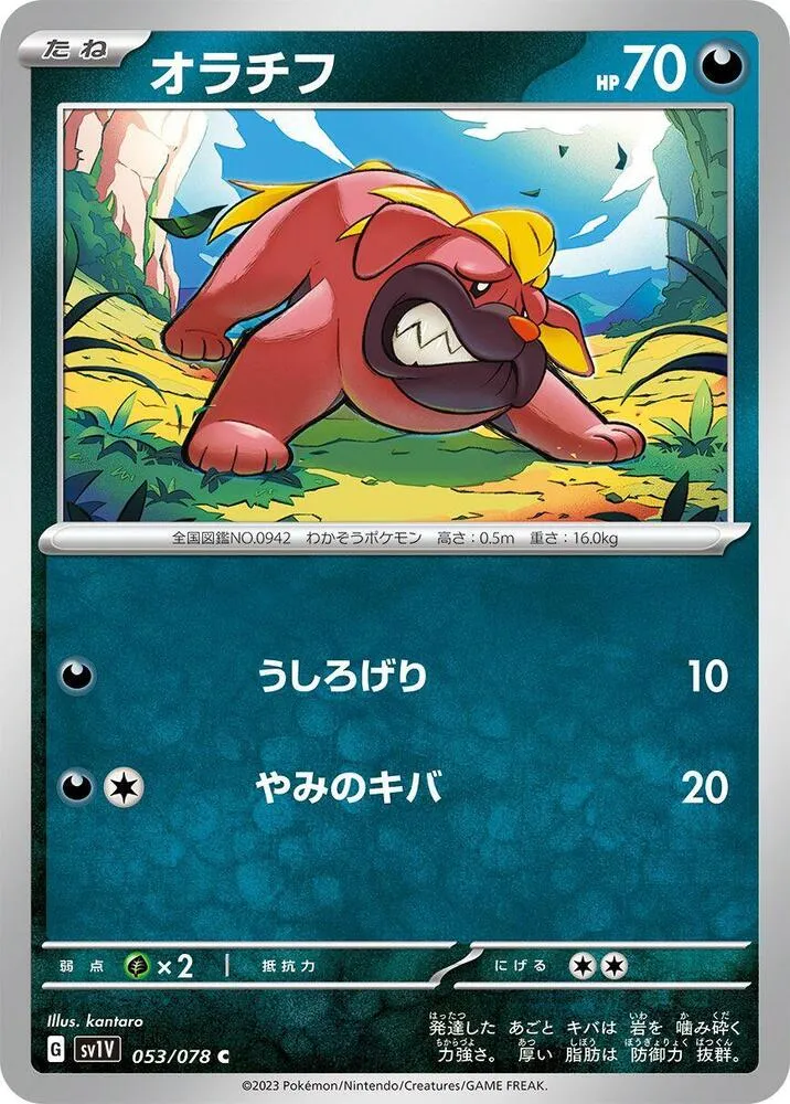 バイオレットex 일본판 オラチフ 53 카드 앞면