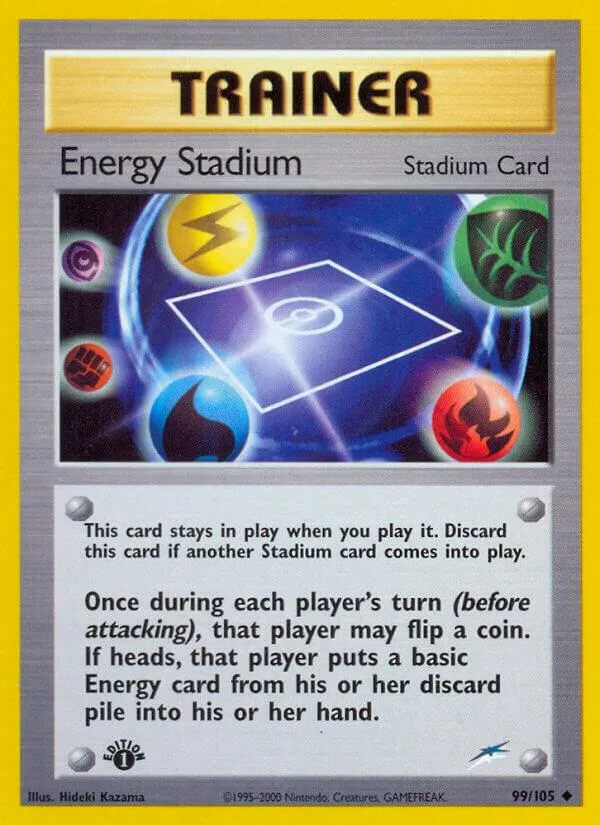 Neo Destiny 英語版 Energy Stadium 99 カード表面