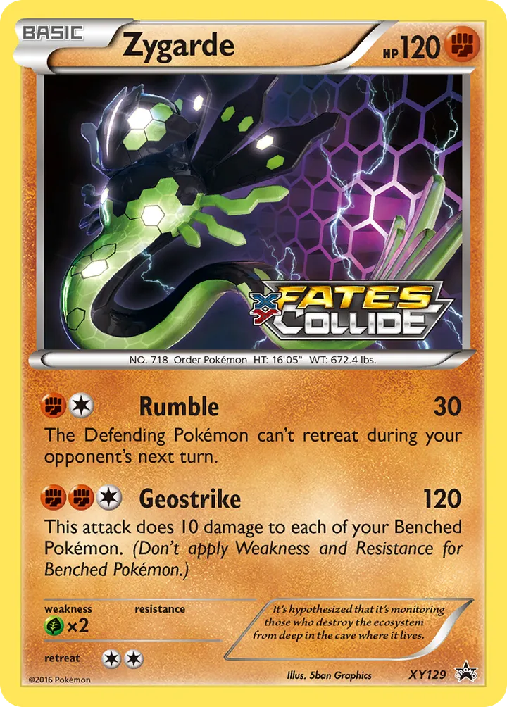 XY Black Star Promos 英語版 Zygarde XY129 カード表面