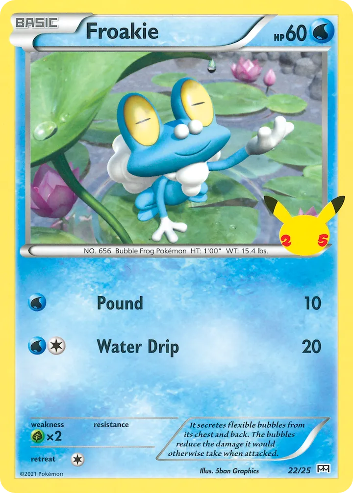 McDonald's Collection 2021 영어판 Froakie 22 카드 앞면