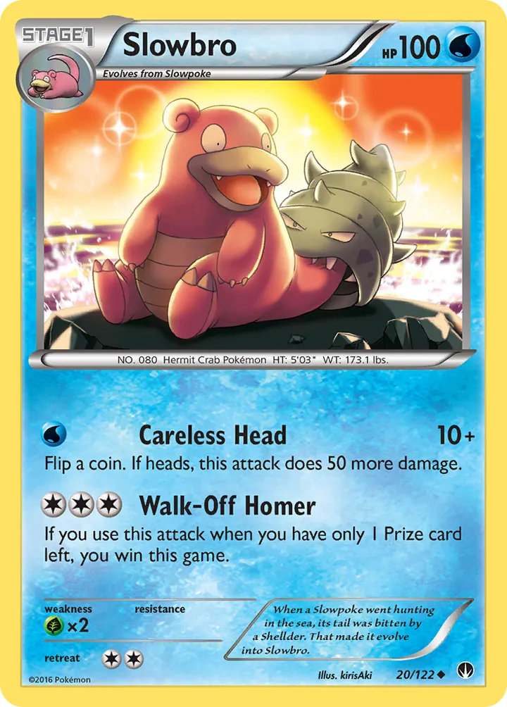XY—BREAKpoint 영어판 Slowbro 20 카드 앞면
