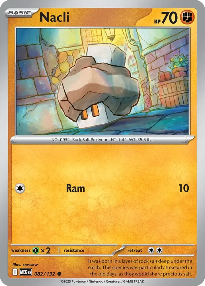 Mega Evolution 英語版 Nacli 82 カード表面