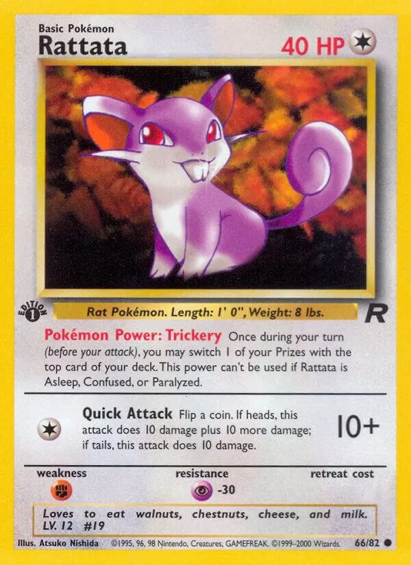 Front of Rattata 66, Team Rocket English