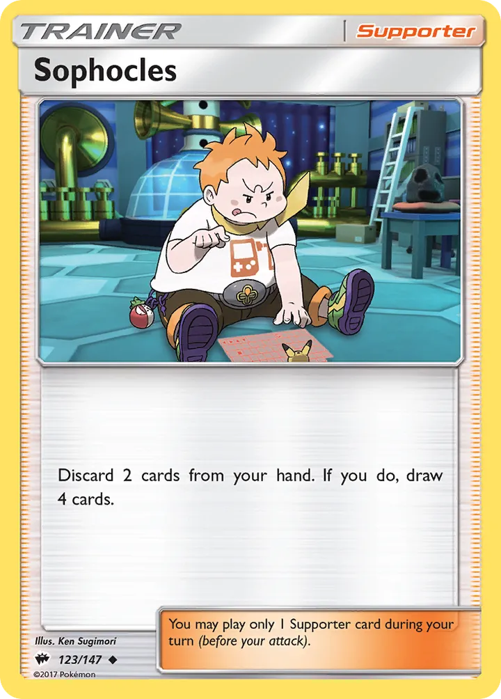 Sun & Moon—Burning Shadows 영어판 Sophocles 123 카드 앞면