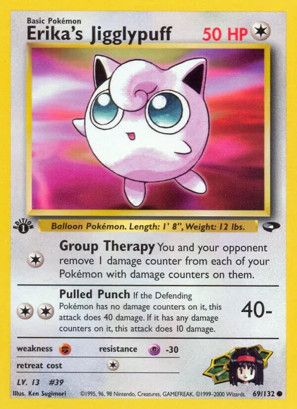 Gym Challenge 英語版 Erika's Jigglypuff 69 カード表面