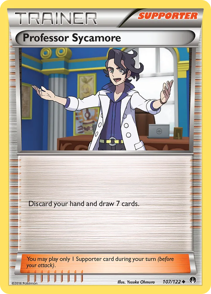 XY—BREAKpoint 영어판 Professor Sycamore 107 카드 앞면