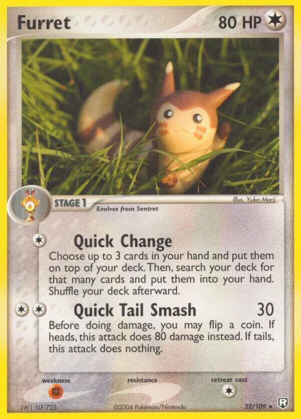 EX Team Rocket Returns 英語版 Furret 22 カード表面