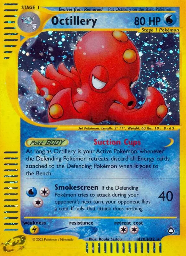 Aquapolis 영어판 Octillery H20 카드 앞면