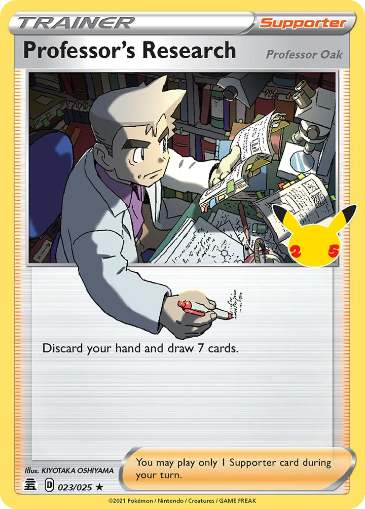 Celebrations 영어판 Professor's Research (Professor Oak) 23 카드 앞면