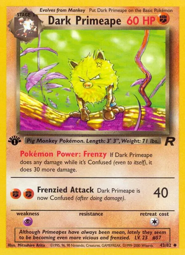 Team Rocket 英語版 Dark Primeape 43 カード表面