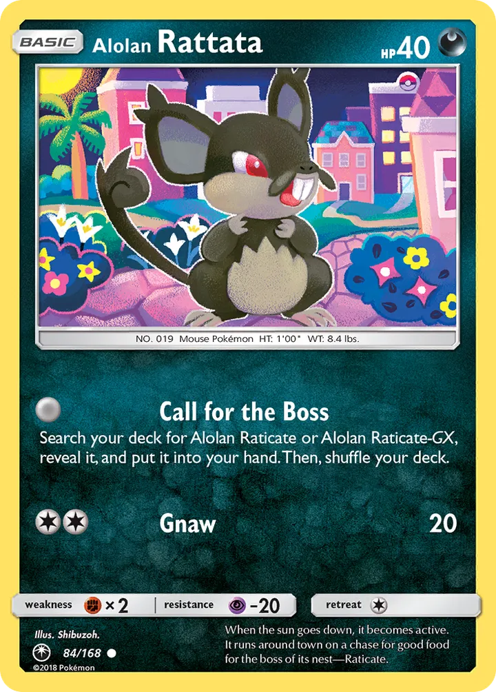Sun & Moon—Celestial Storm 영어판 Alolan Rattata 84 카드 앞면