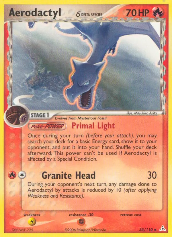 EX Holon Phantoms 영어판 Aerodactyl δ 35 카드 앞면