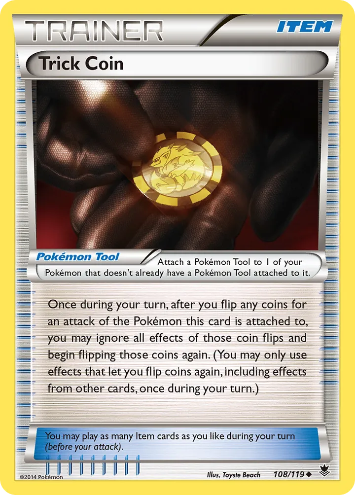 XY—Phantom Forces 英語版 Trick Coin 108 カード表面