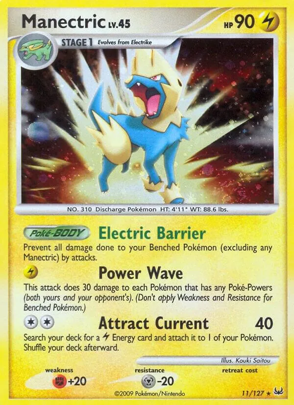Platinum 영어판 Manectric 11 카드 앞면