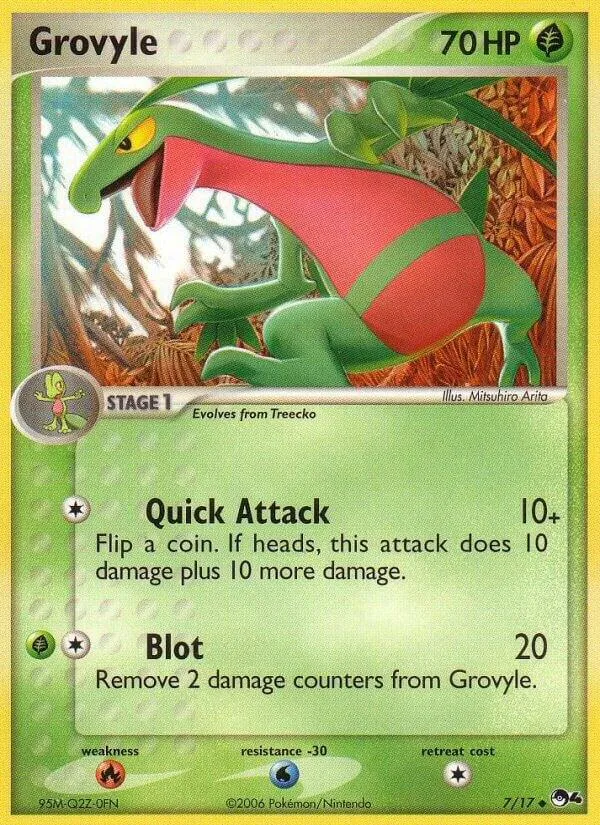 POP Series 4 영어판 Grovyle 7 카드 앞면