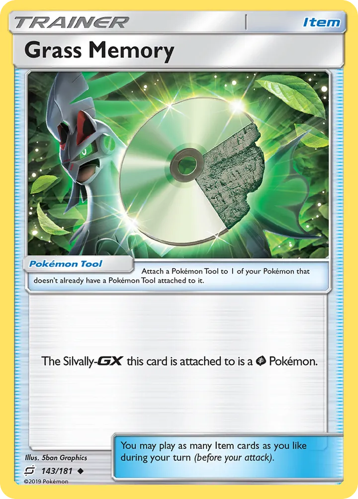 Sun & Moon—Team Up 영어판 Grass Memory 143 카드 앞면