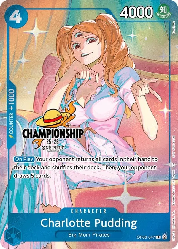 Wings of the Captain 英語版 Charlotte Pudding OP06-047 · チャンピオンシップ カード表面
