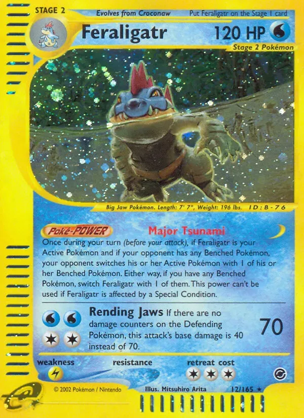 Expedition Base Set 英語版 Feraligatr 12 カード表面