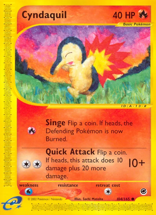 Expedition Base Set 英語版 Cyndaquil 104 カード表面