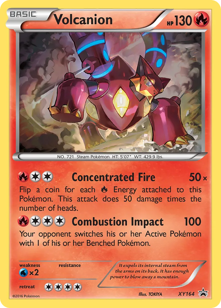 XY Black Star Promos 英語版 Volcanion XY164 カード表面