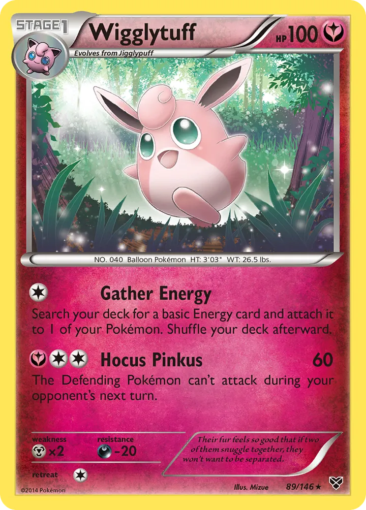 XY 영어판 Wigglytuff 89 카드 앞면