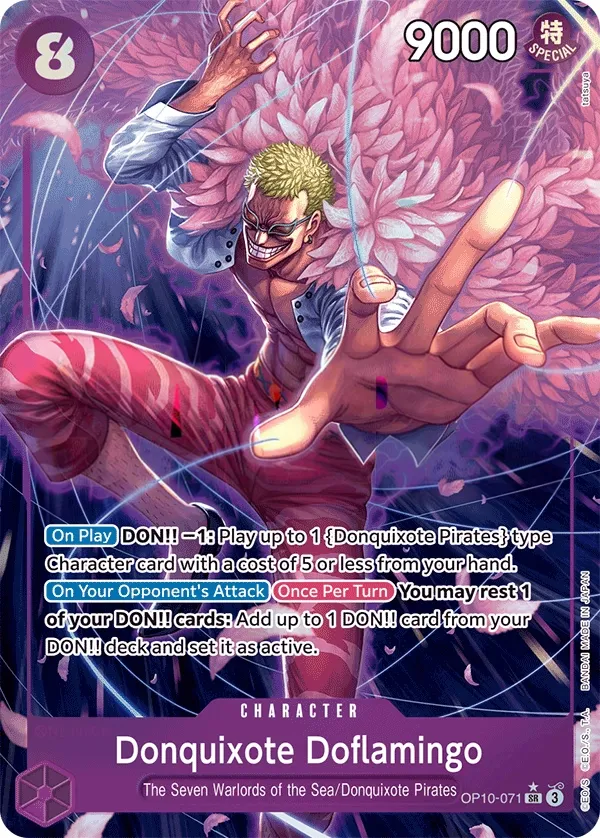 Royal Blood 英語版 Donquixote Doflamingo OP10-071 · パラレル カード表面
