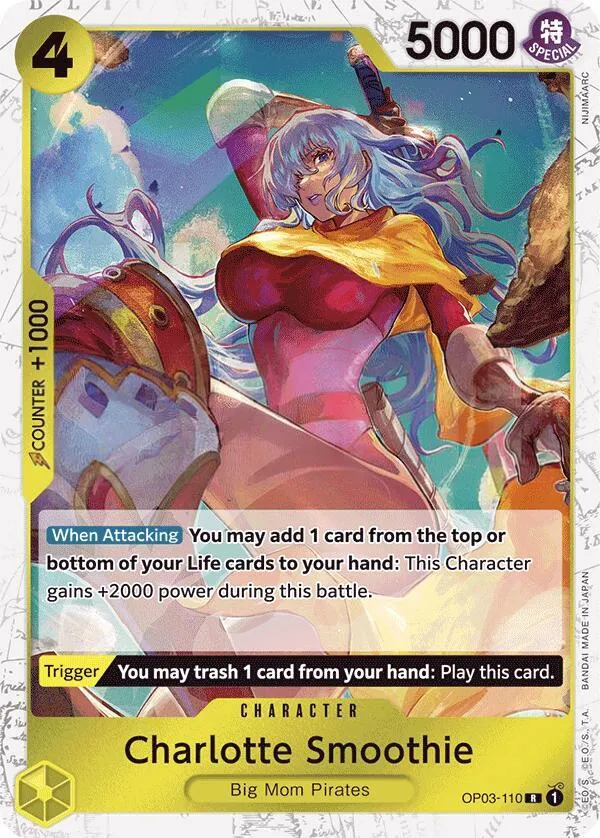 Pillars of Strength 영어판 Charlotte Smoothie OP03-110 · 재록 2 · 졸리로저 카드 앞면