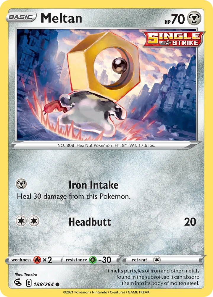Sword & Shield—Fusion Strike 영어판 Meltan 188 카드 앞면