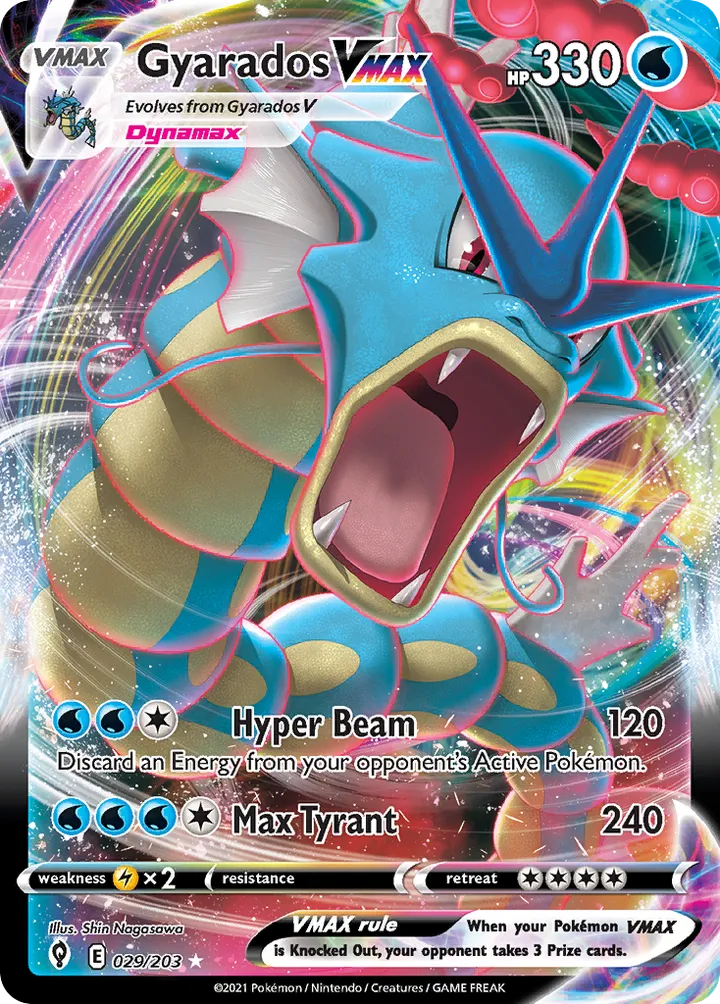 Sword & Shield—Evolving Skies 英語版 Gyarados VMAX 29 カード表面