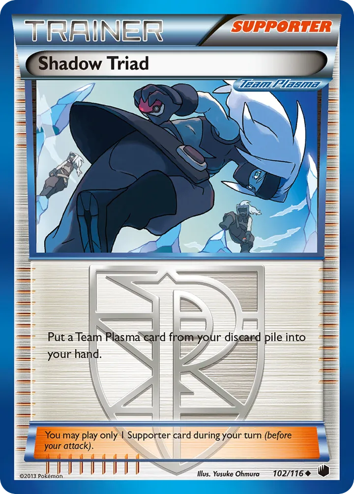 Black & White—Plasma Freeze 영어판 Shadow Triad 102 카드 앞면
