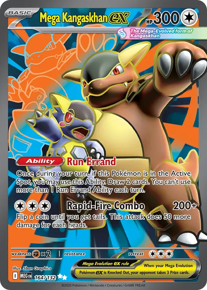 Mega Evolution 英語版 Mega Kangaskhan ex 164 カード表面