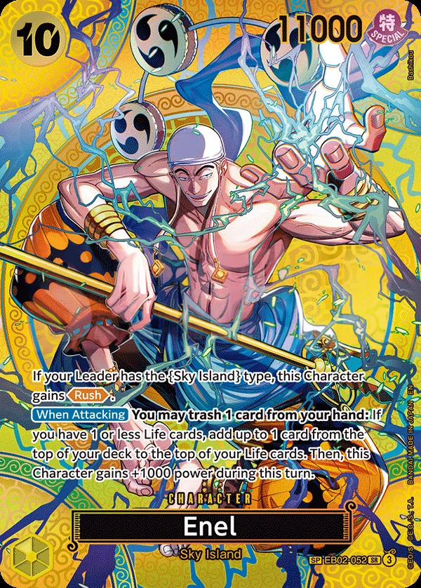 Anime 25th Collection 英語版 Enel EB02-052 · パラレル 2 カード表面