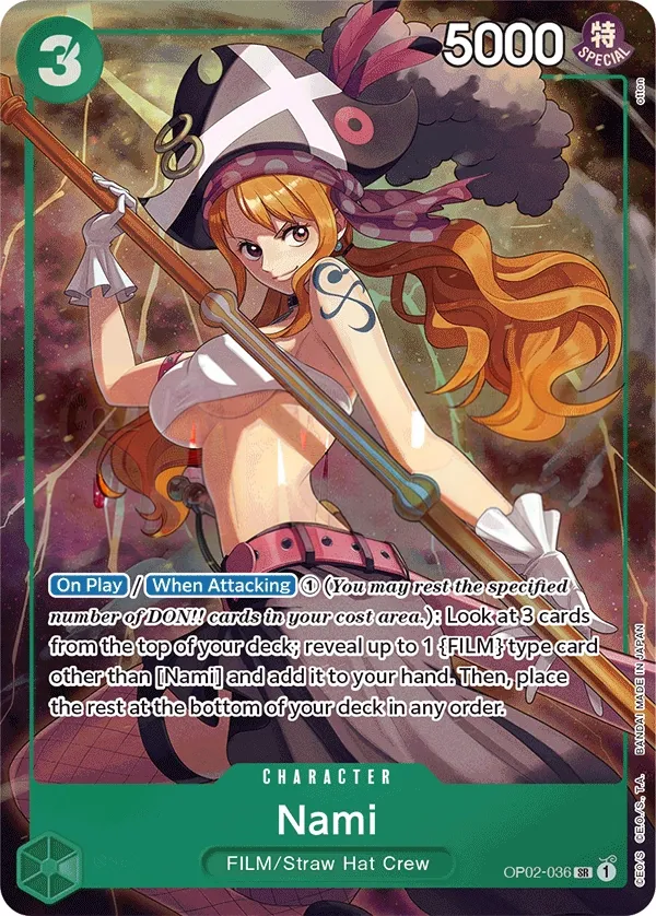 Paramount War 영어판 Nami OP02-036 · 패럴렐 2 카드 앞면