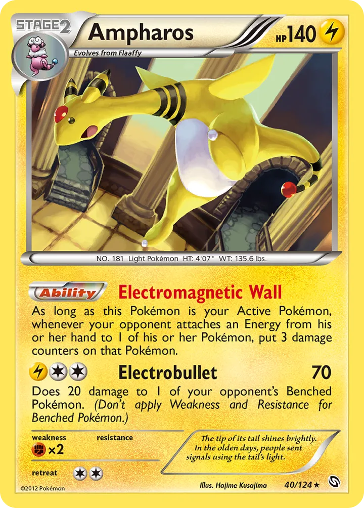 Black & White—Dragons Exalted 영어판 Ampharos 40 카드 앞면