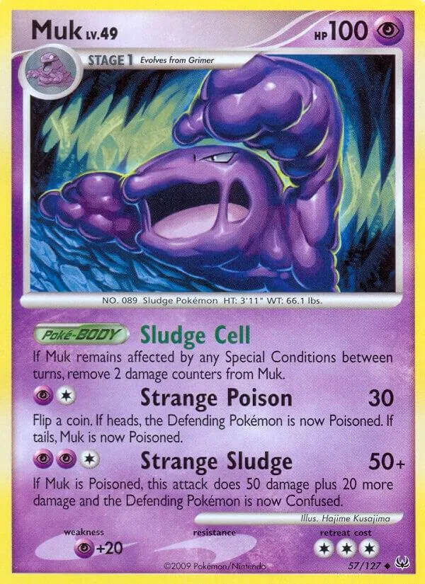 Platinum 영어판 Muk 57 카드 앞면