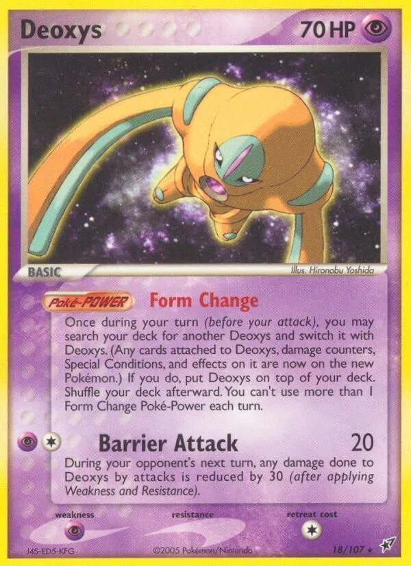 EX Deoxys 영어판 Deoxys 18 카드 앞면