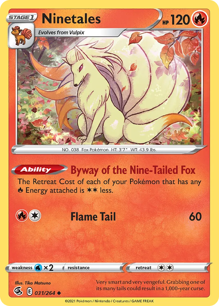 Sword & Shield—Fusion Strike 영어판 Ninetales 31 카드 앞면