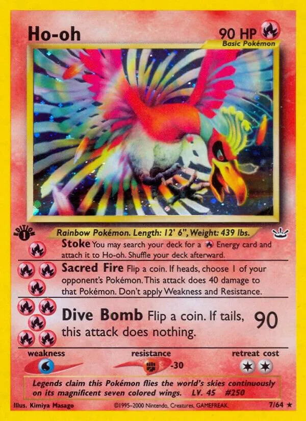 Neo Revelation 英語版 Ho-oh 7 カード表面