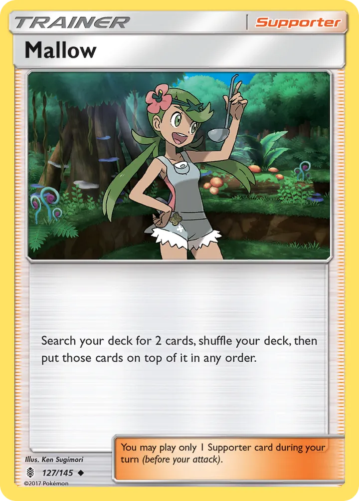 Sun & Moon—Guardians Rising 영어판 Mallow 127 카드 앞면
