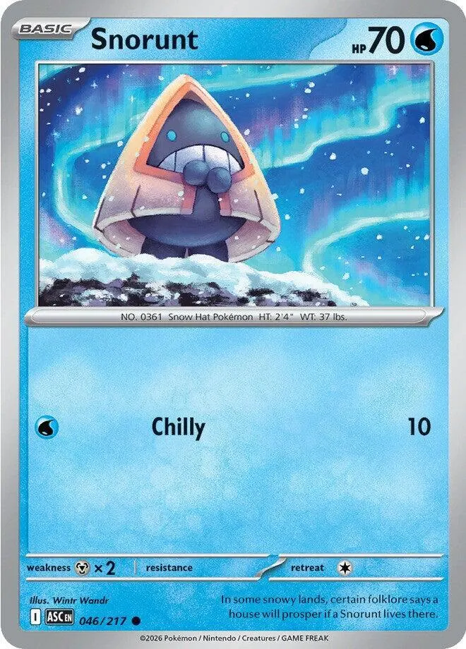 Mega Evolution—Ascended Heroes 영어판 Snorunt 46 카드 앞면