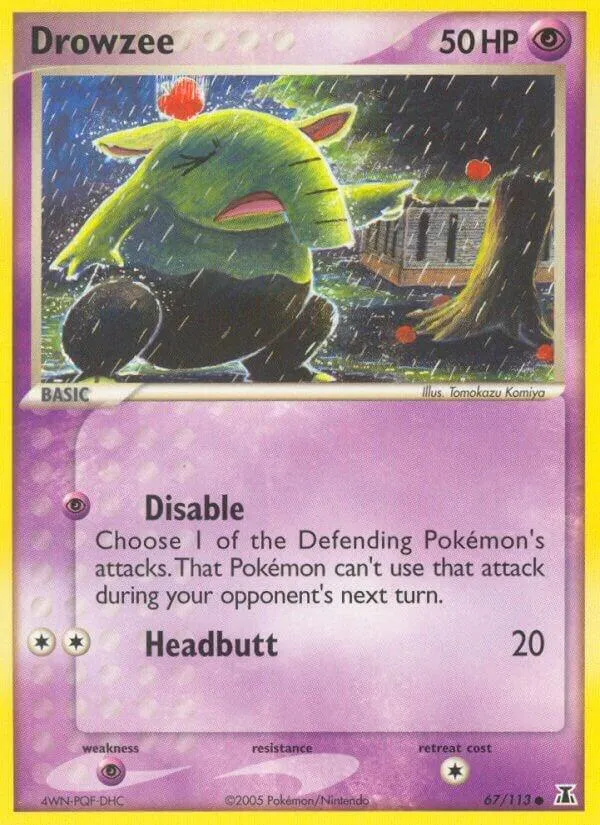 EX Delta Species 영어판 Drowzee 67 카드 앞면