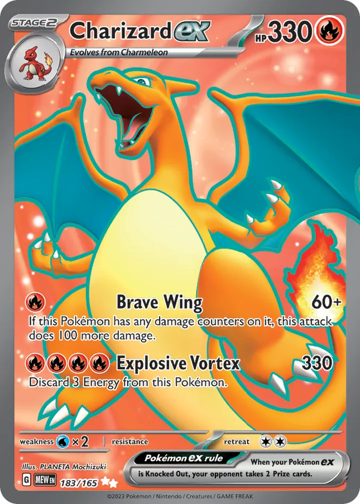 Scarlet & Violet—151 영어판 Charizard ex 183 카드 앞면