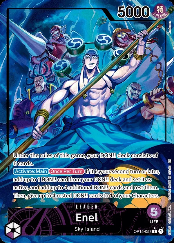 Adventure on Kami's Island 영어판 Enel OP15-058 · 패럴렐 카드 앞면