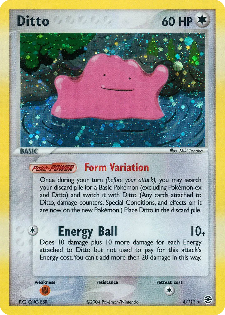 EX FireRed & LeafGreen 英語版 Ditto 4 カード表面