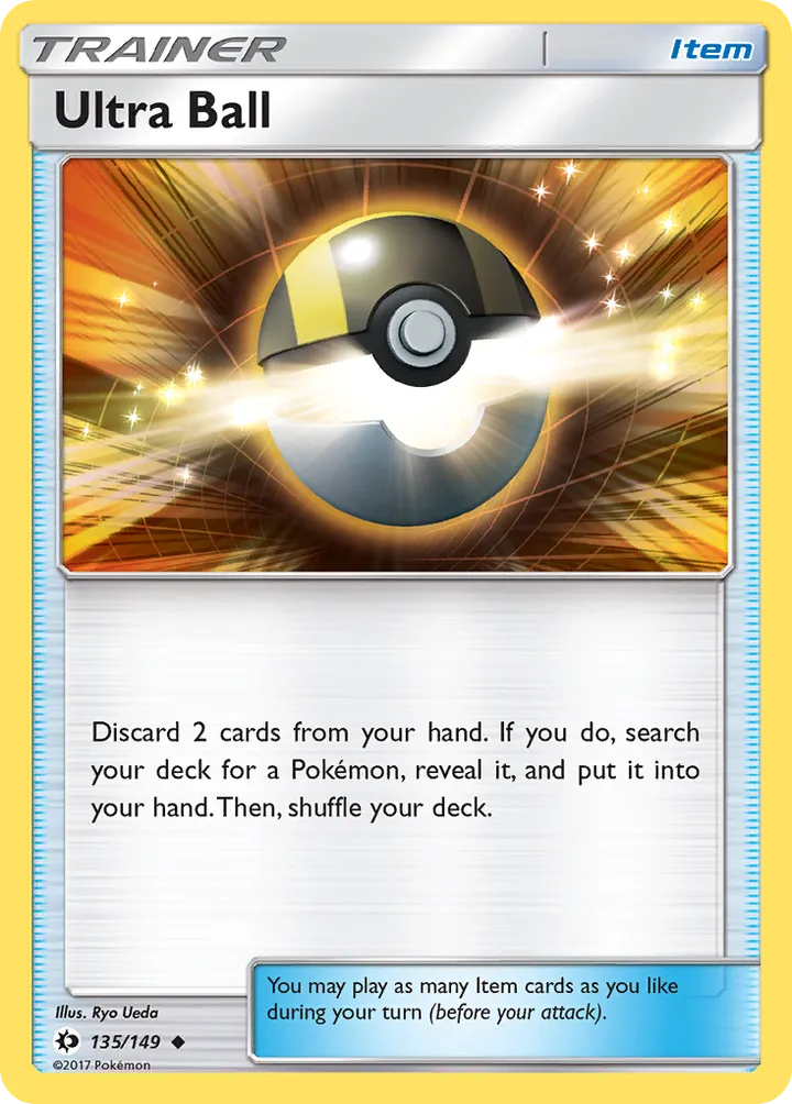 Front of Ultra Ball 135, Sun & Moon English
