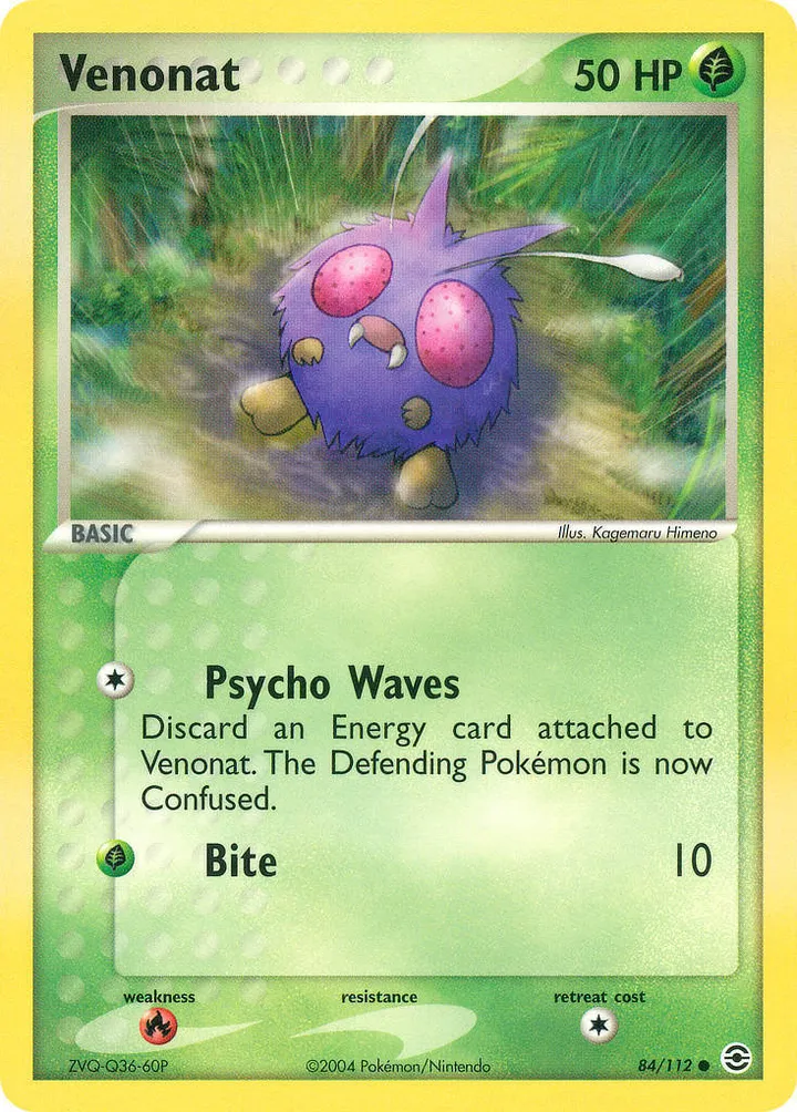 EX FireRed & LeafGreen 英語版 Venonat 84 カード表面