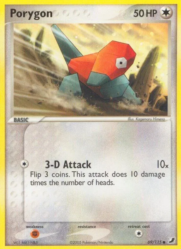 EX Unseen Forces 英語版 Porygon 69 カード表面