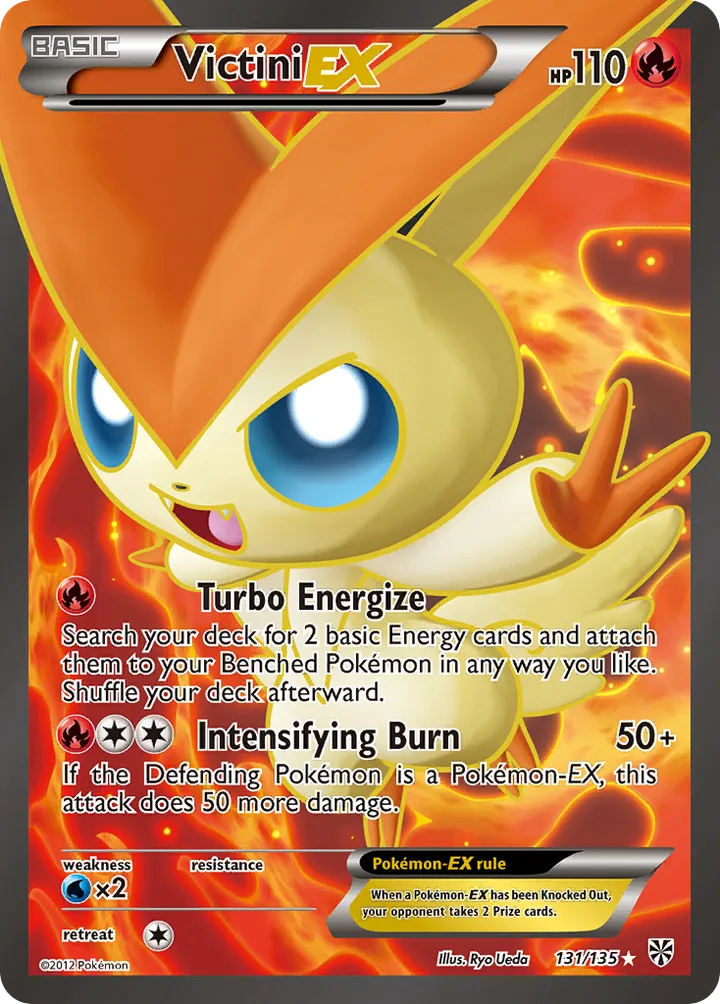 Black & White—Plasma Storm 영어판 Victini-EX 131 카드 앞면