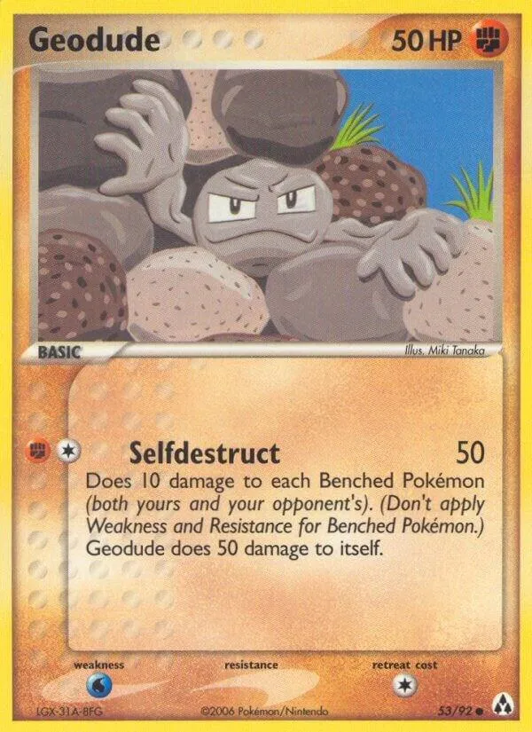 EX Legend Maker 영어판 Geodude 53 카드 앞면